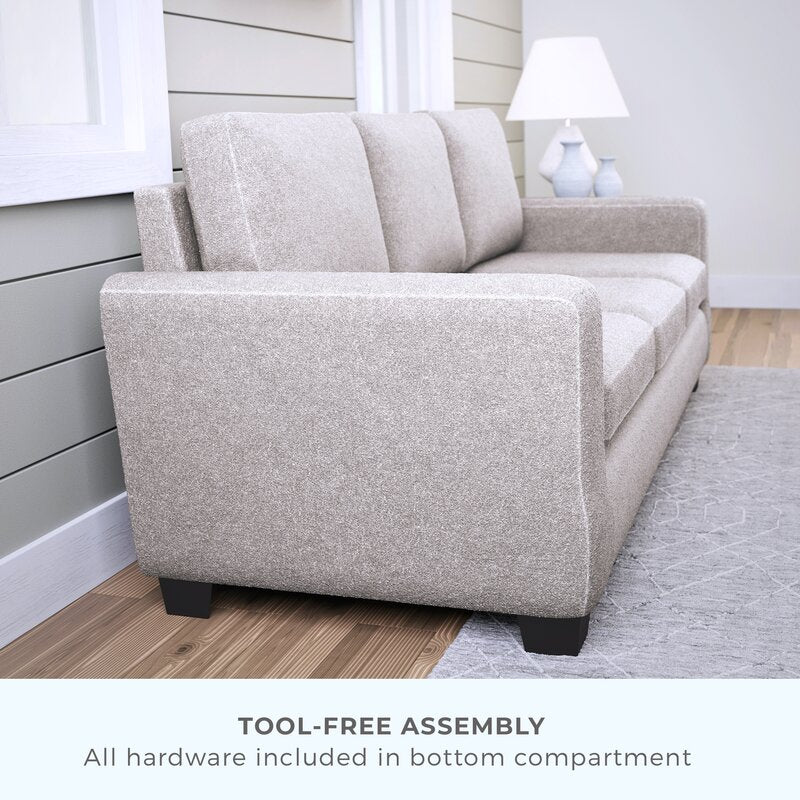 Kane 83” Square Arm Sofa With Reversible Cushions