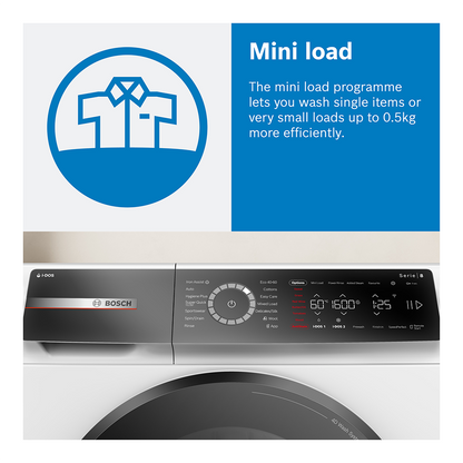 Bosch WGB256A1GB 10kg Series 8 i-DOS Washing Machine 1400rpm – WHITE